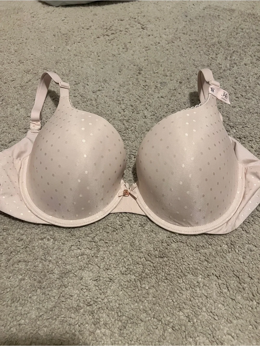 34D Light Pink Polka Dot T-Shirt Bra